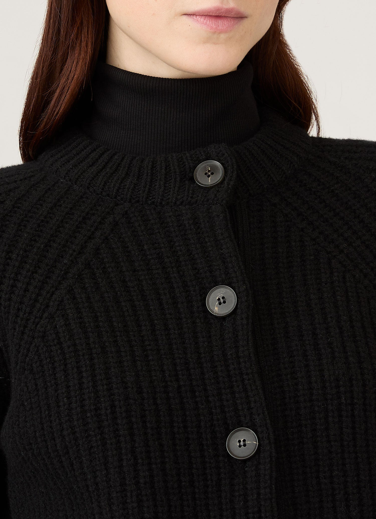 Ribbed Crew Neck Cardigan - 4