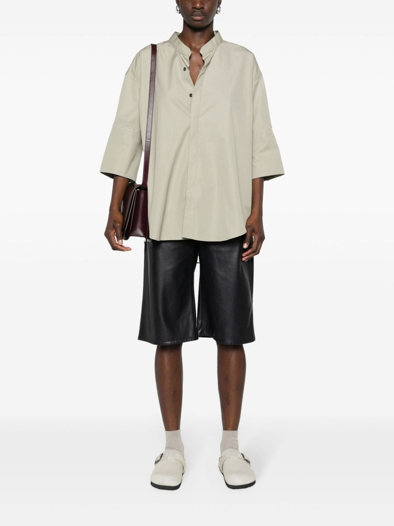 AMI Paris band-collar cotton shirt outlook