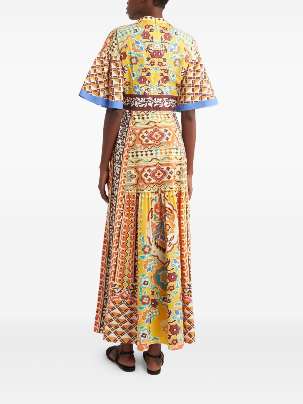 printed poplin dress - 3