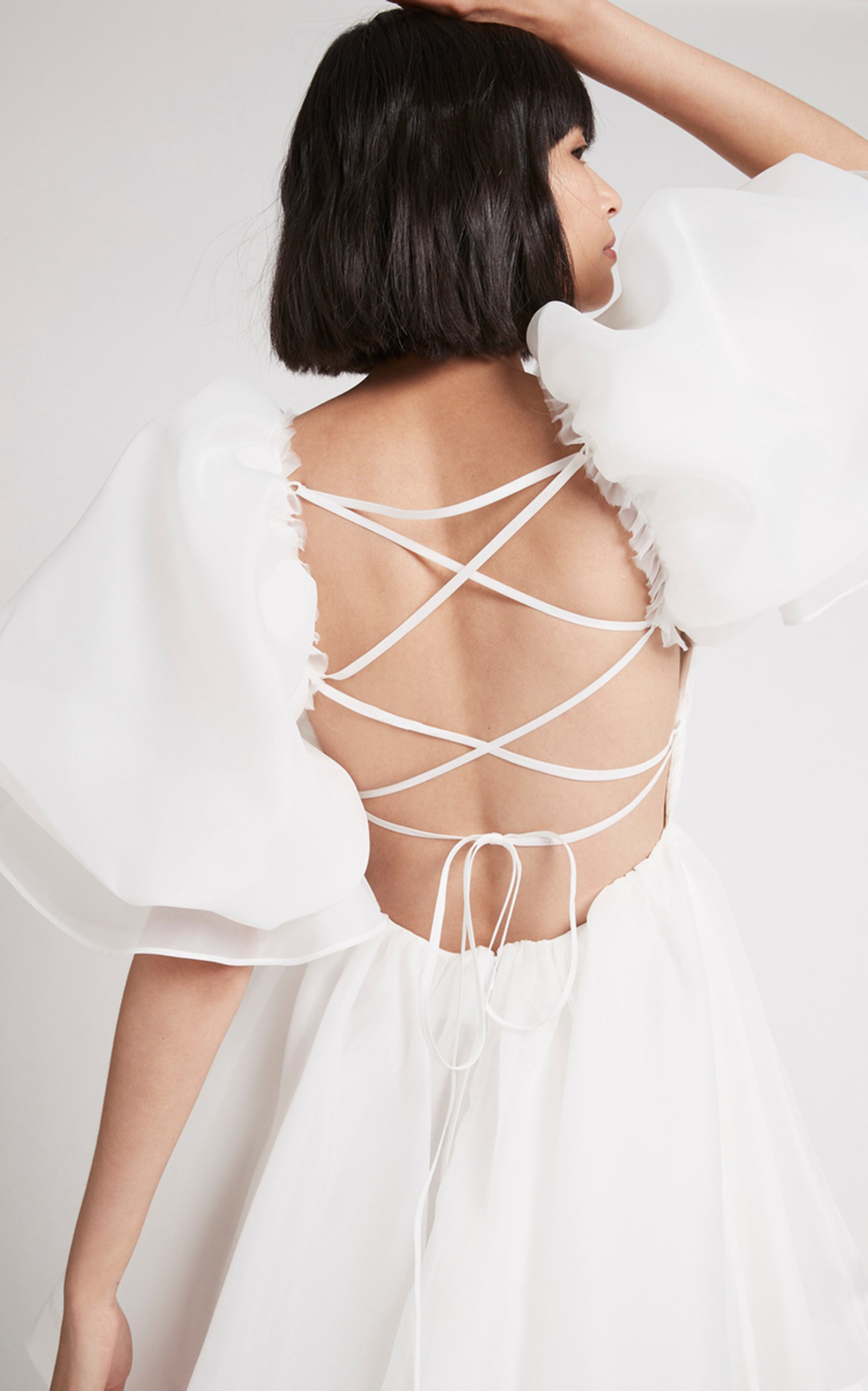 Astrid Tie Back Mini Dress white - 6