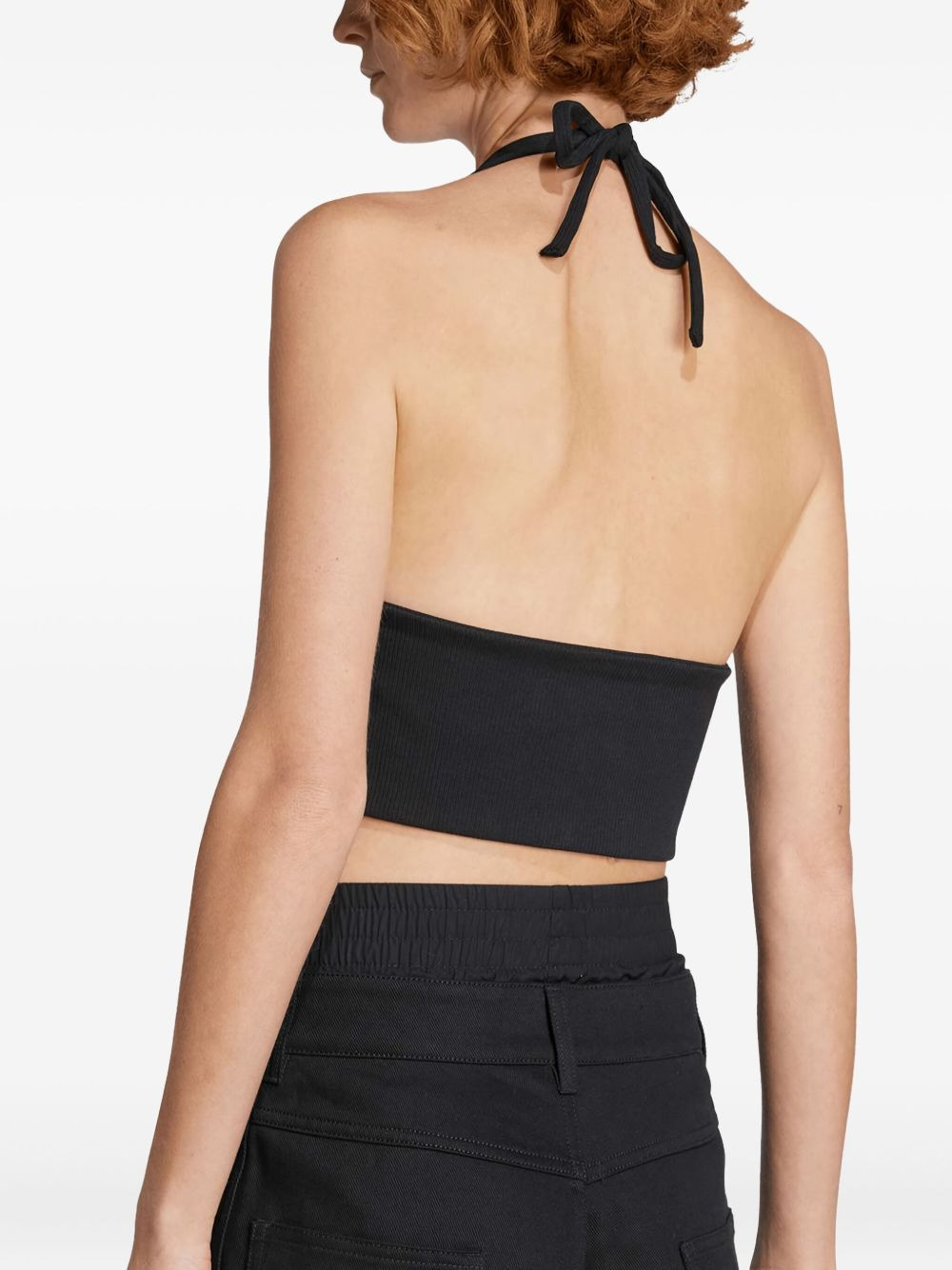Campus 2000 halterneck ribbed top - 3