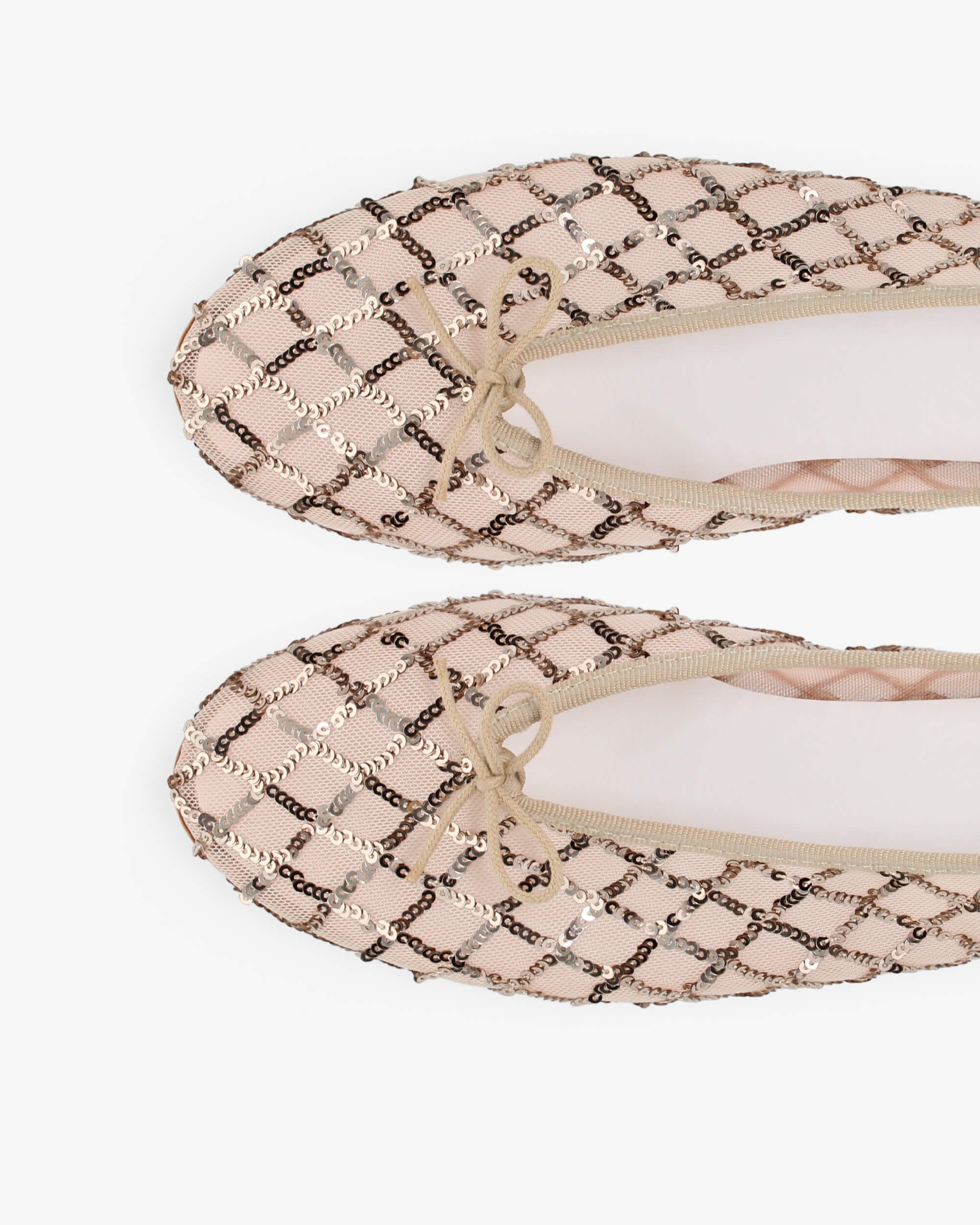 LILOUH RUBBER SOLE BALLET FLATS - MESH AND SEQUINS - 4