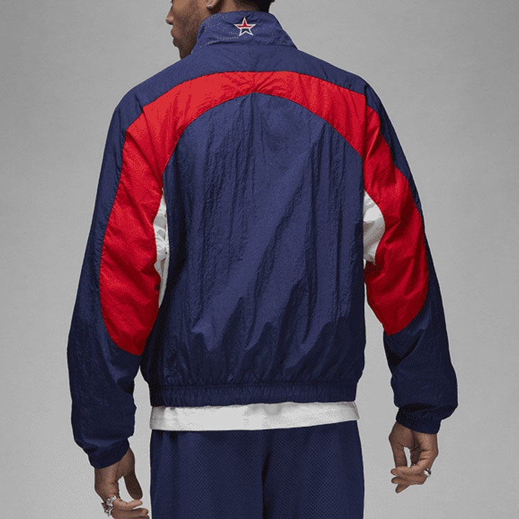 Air Jordan x Trophy Room Woven Jacket 'Blue Red' DR2955-410 - 4