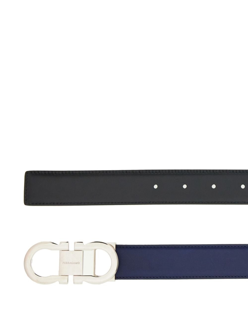 Gancini-buckle leather belt - 2