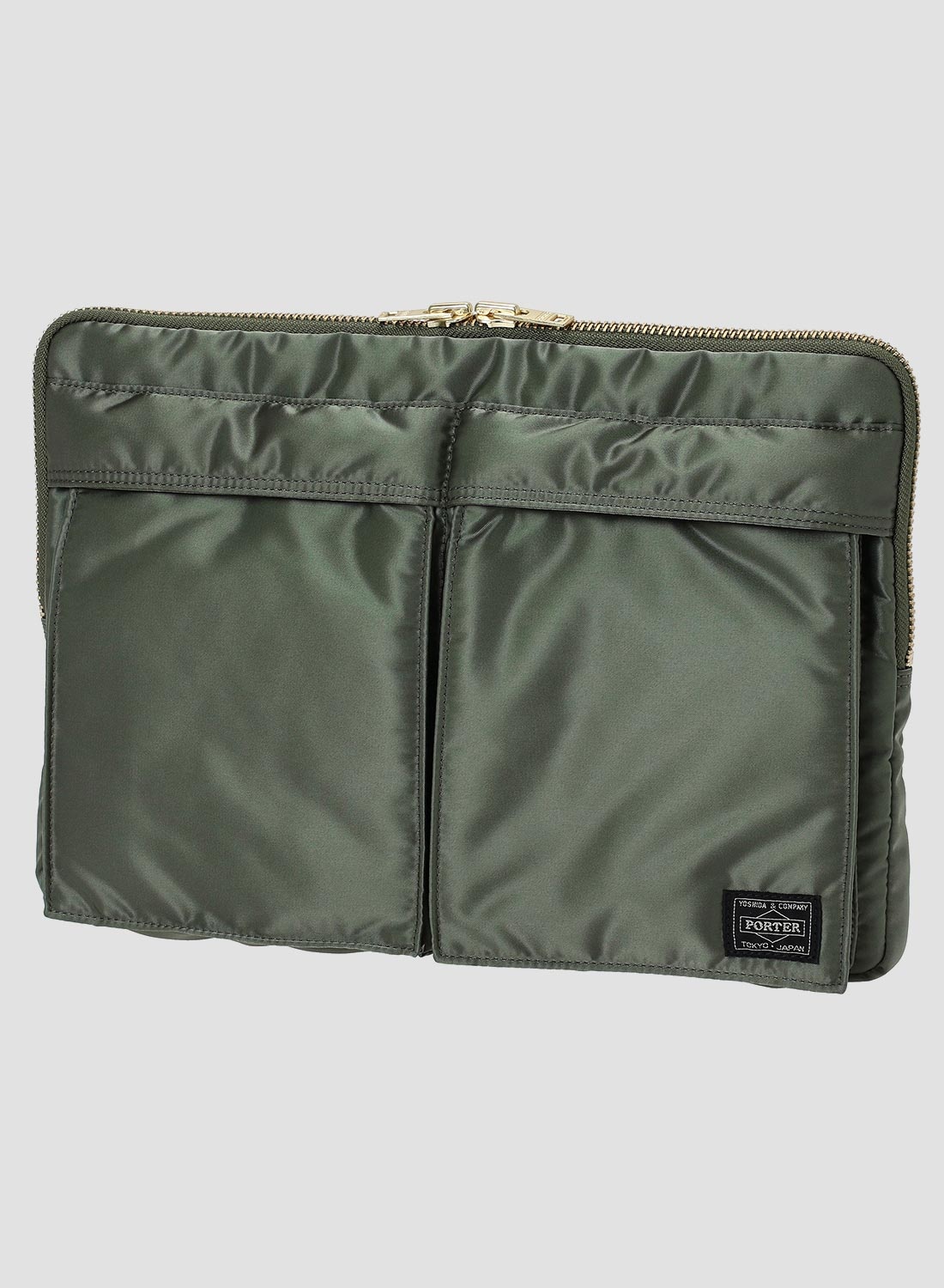 Porter-Yoshida & Co Tanker Document Case in Sage Green - 1