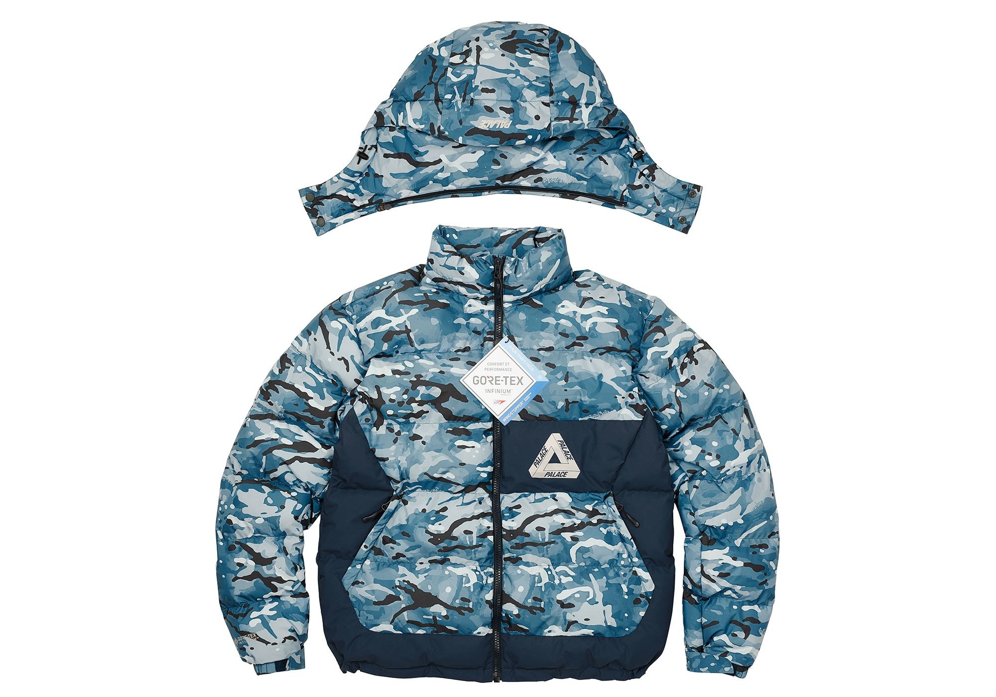 PALACE GORE-TEX INFINIUM PUFFA BLUE CAMO - 8