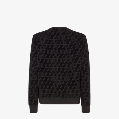 FENDI Black piqué sweatshirt outlook