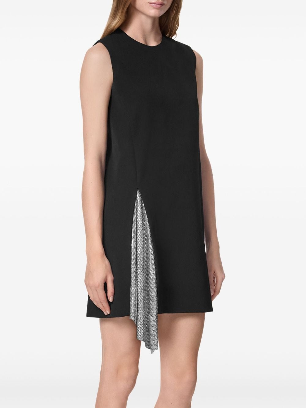 mesh-insert shift mini dress - 3
