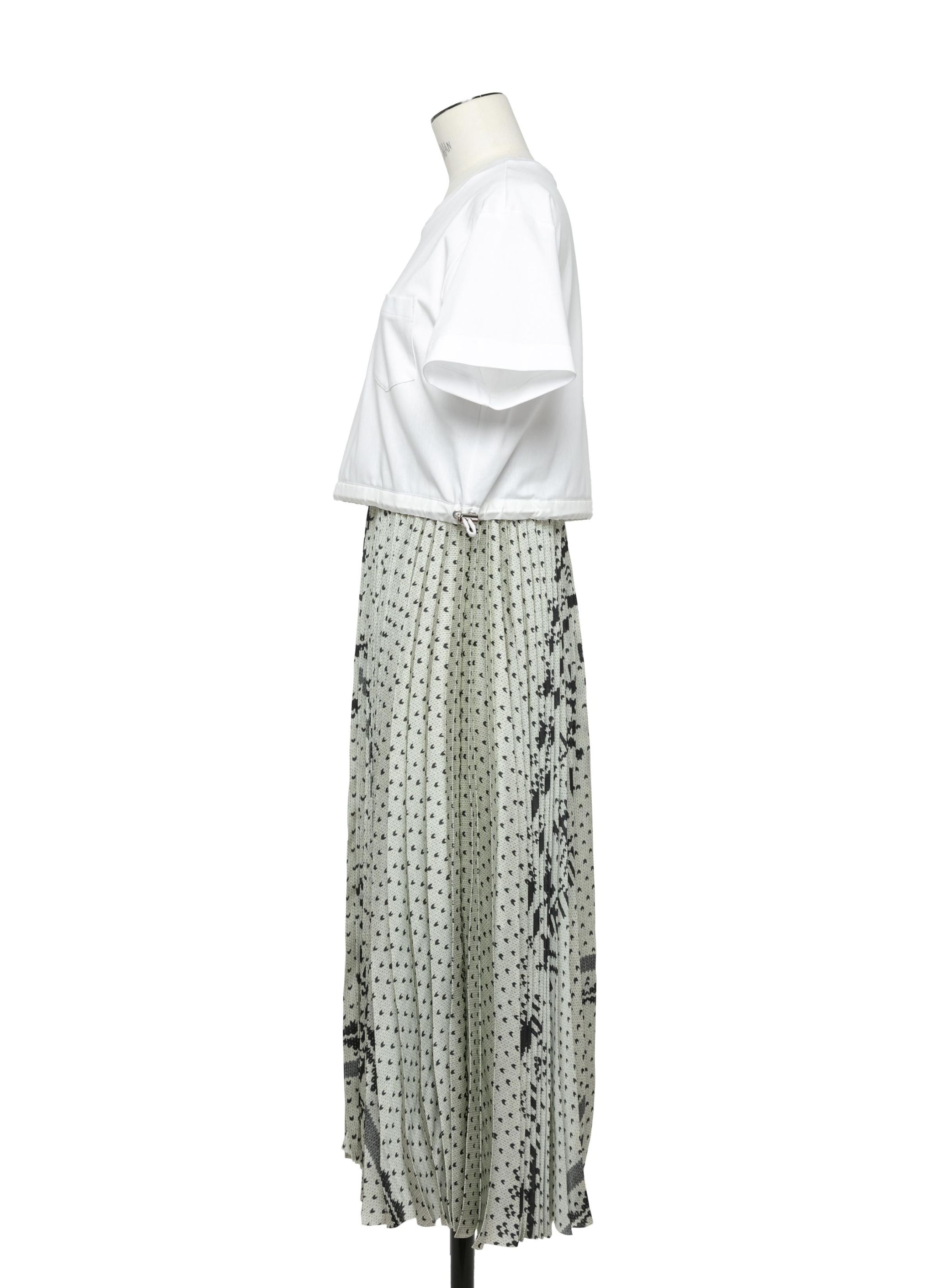 Pattern Knit Print Cotton Jersey Dress - 3