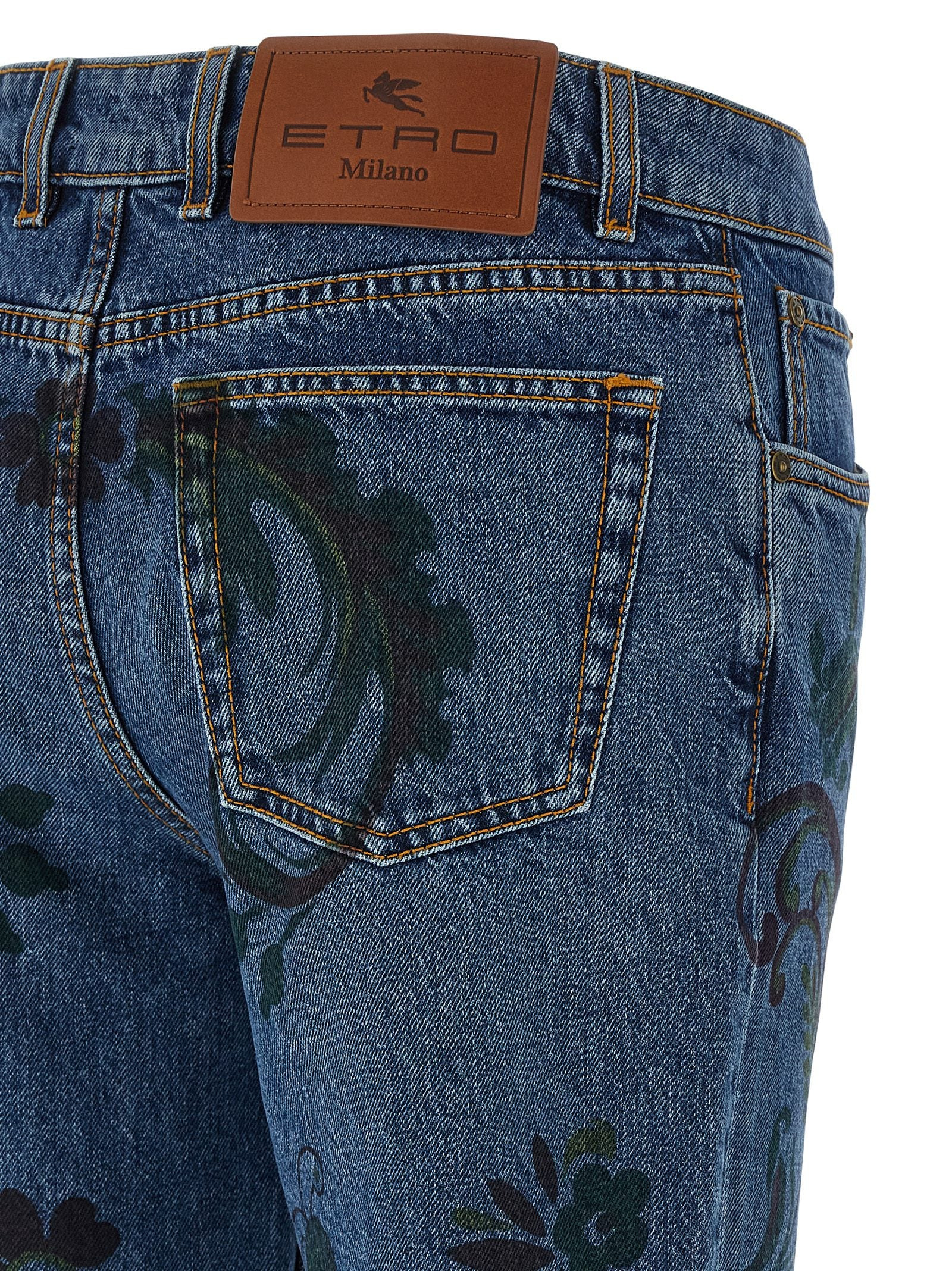 Paisley Print Jeans Multicolor - 4