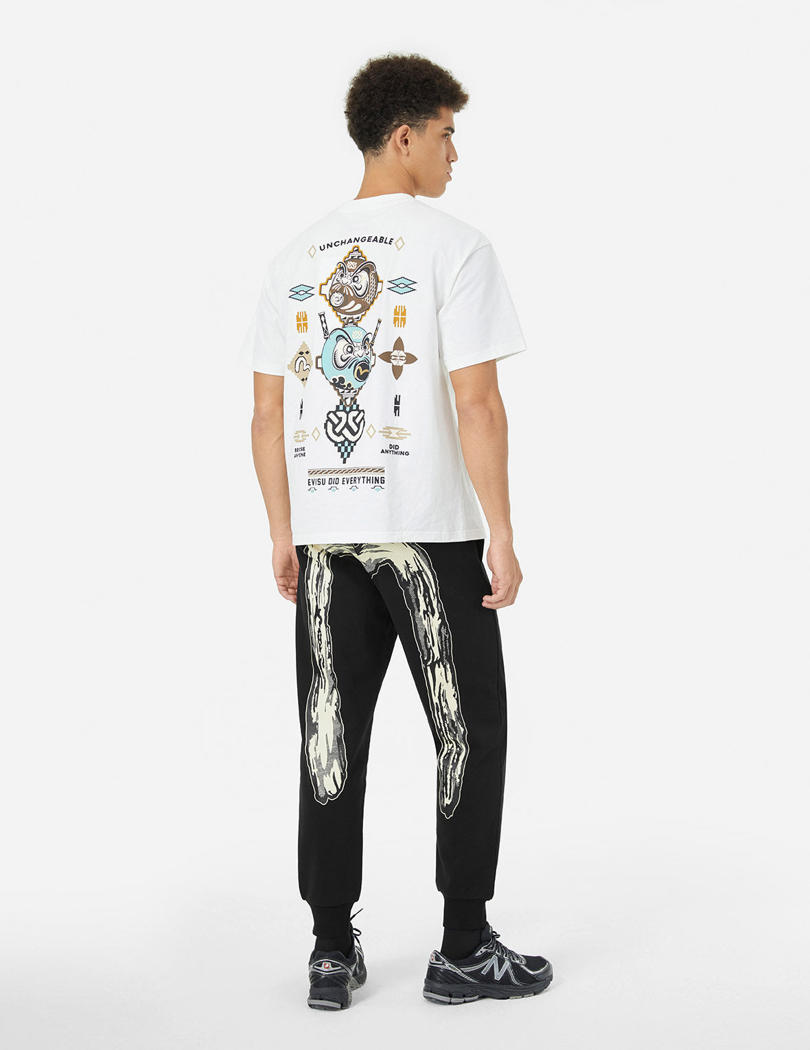 SEAGULL AND HANDBRUSHED DAICOCK PRINT REGULAR FIT SWEATPANTS - 9