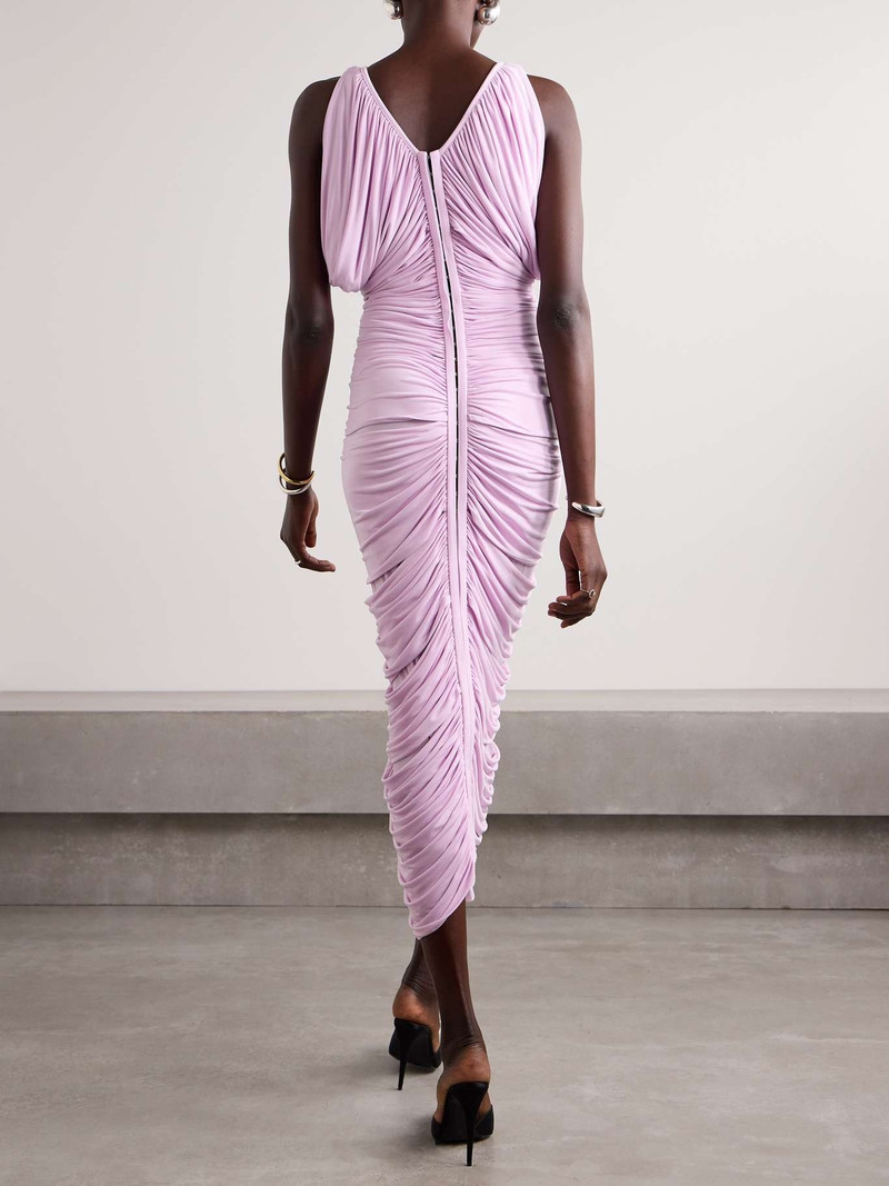 Ruched satin-jersey midi dress 3