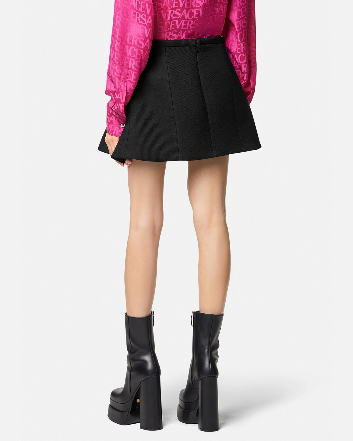 Box Pleat Mini Skirt - 4