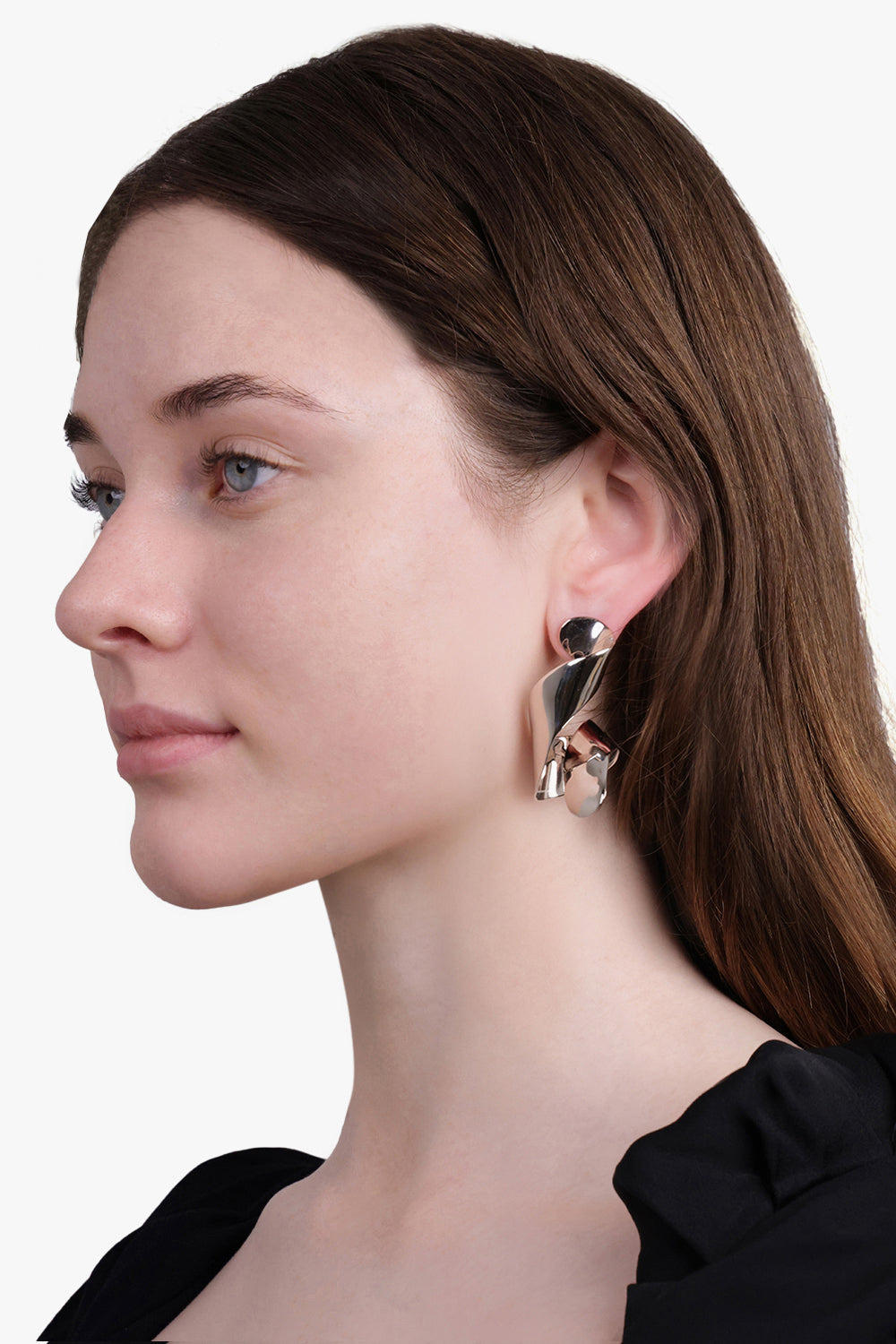 WAVE STUD EARRINGS | SILVER - 3