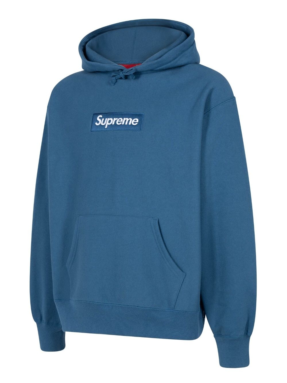 box logo cotton hoodie - 3