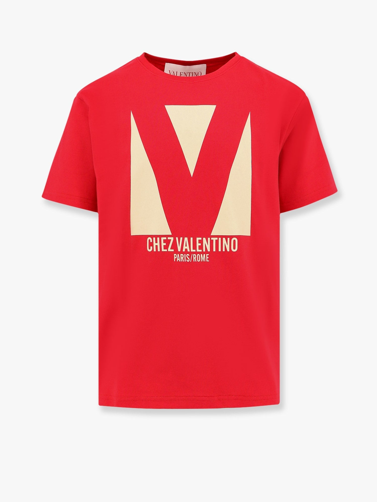 Valentino Cotton T-Shirt With Chez Valentino Print - 1