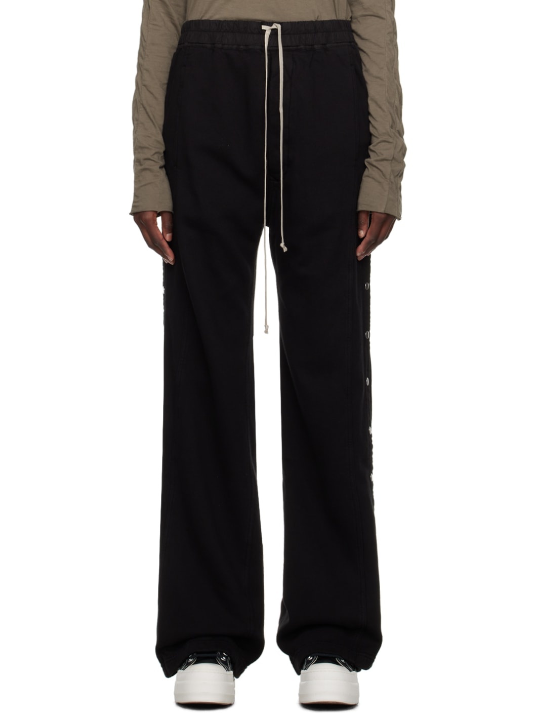 Rick Owens DRKSHDW Black Pusher Lounge Pants | REVERSIBLE