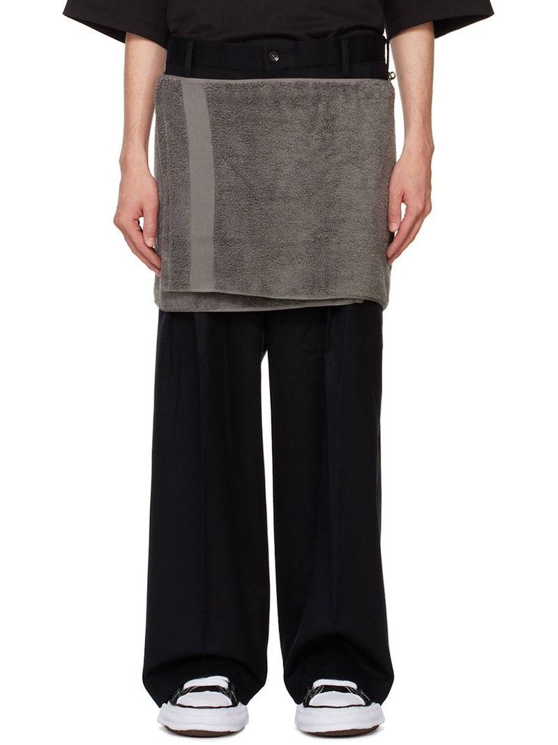 Black Onsen Towel Trousers 1