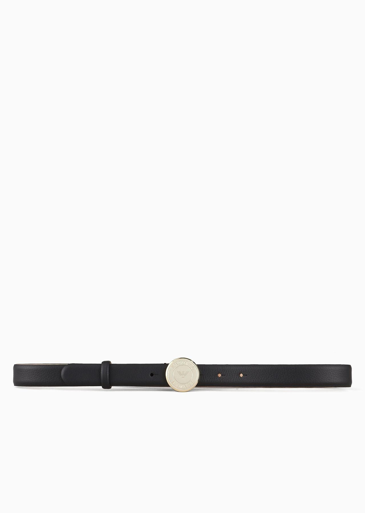 Leather belt with medallion buckle - 3