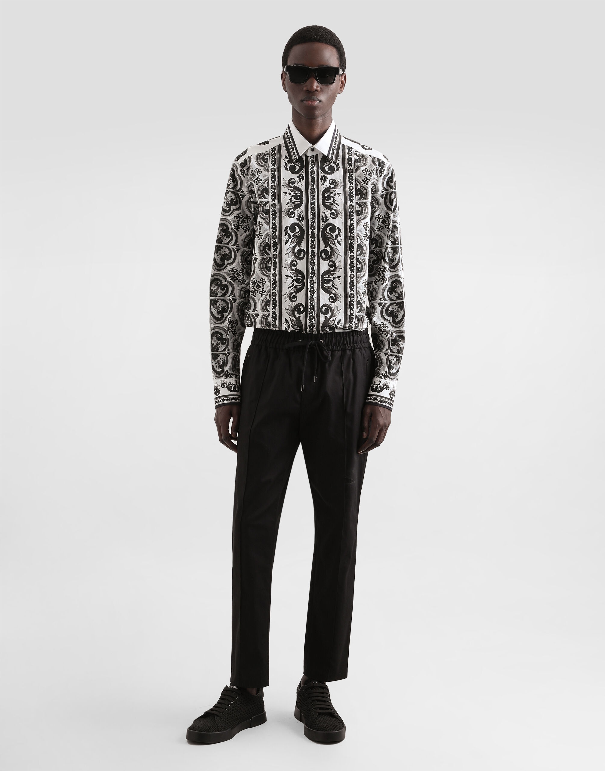 Majolica-print poplin martini shirt - 2