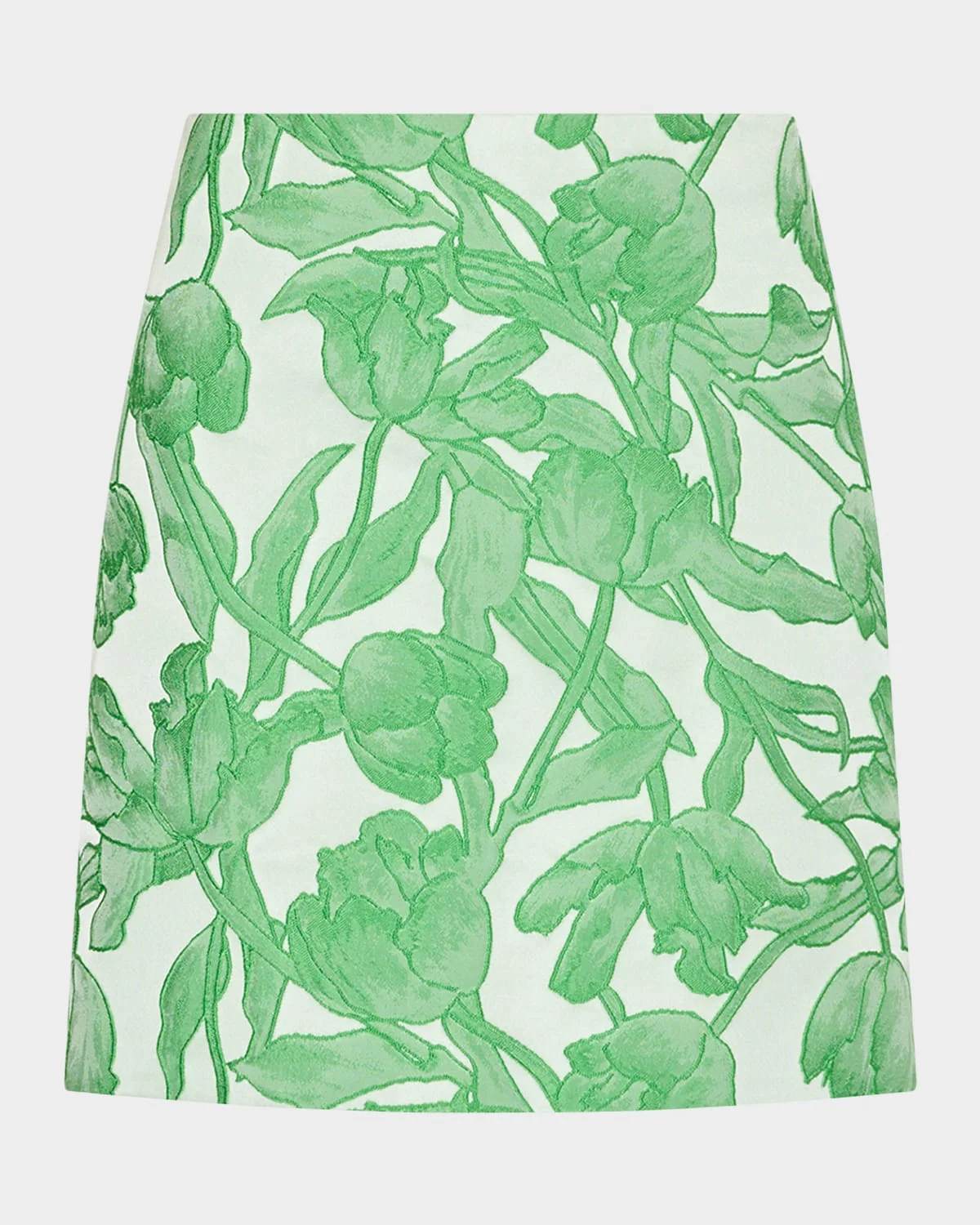 Floral Jacquard Modern Mini Skirt - 1