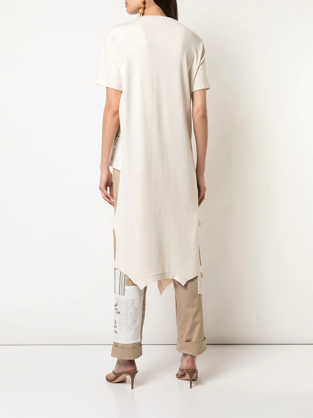 asymmetric longline T-shirt - 4