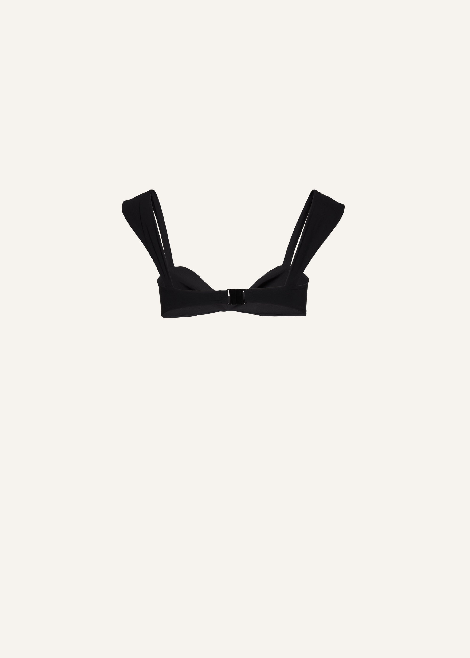 Retro bustier swim top in black - 2
