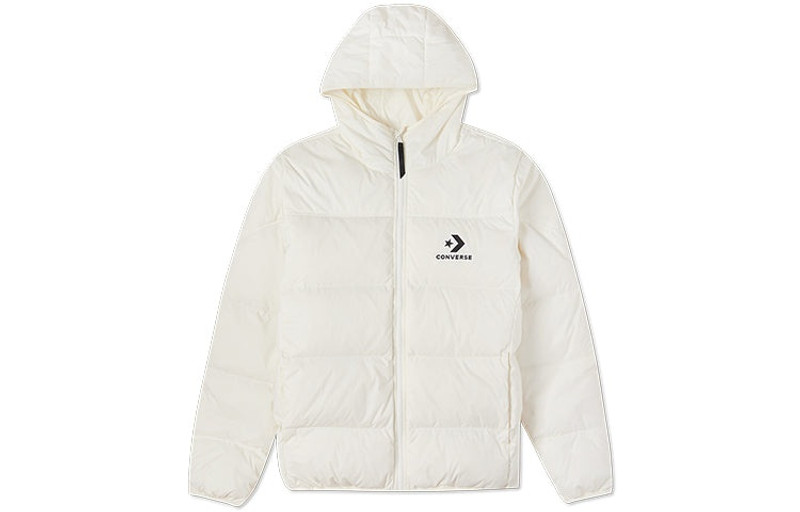 Converse Classic Casual Warm Hooded Down Jacket 'White' 10023695-281 - 1