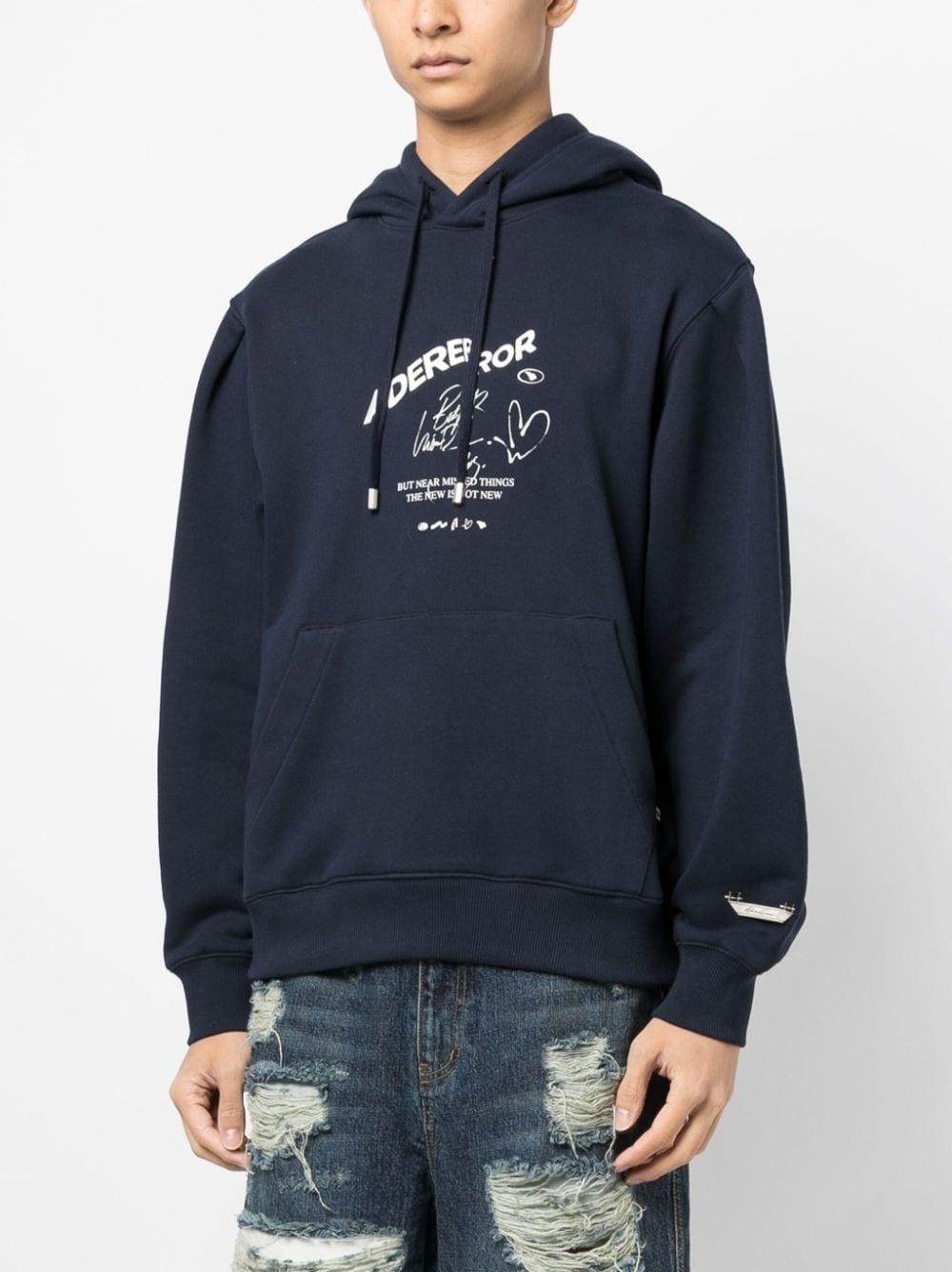 logo-print drawstring hoodie - 3