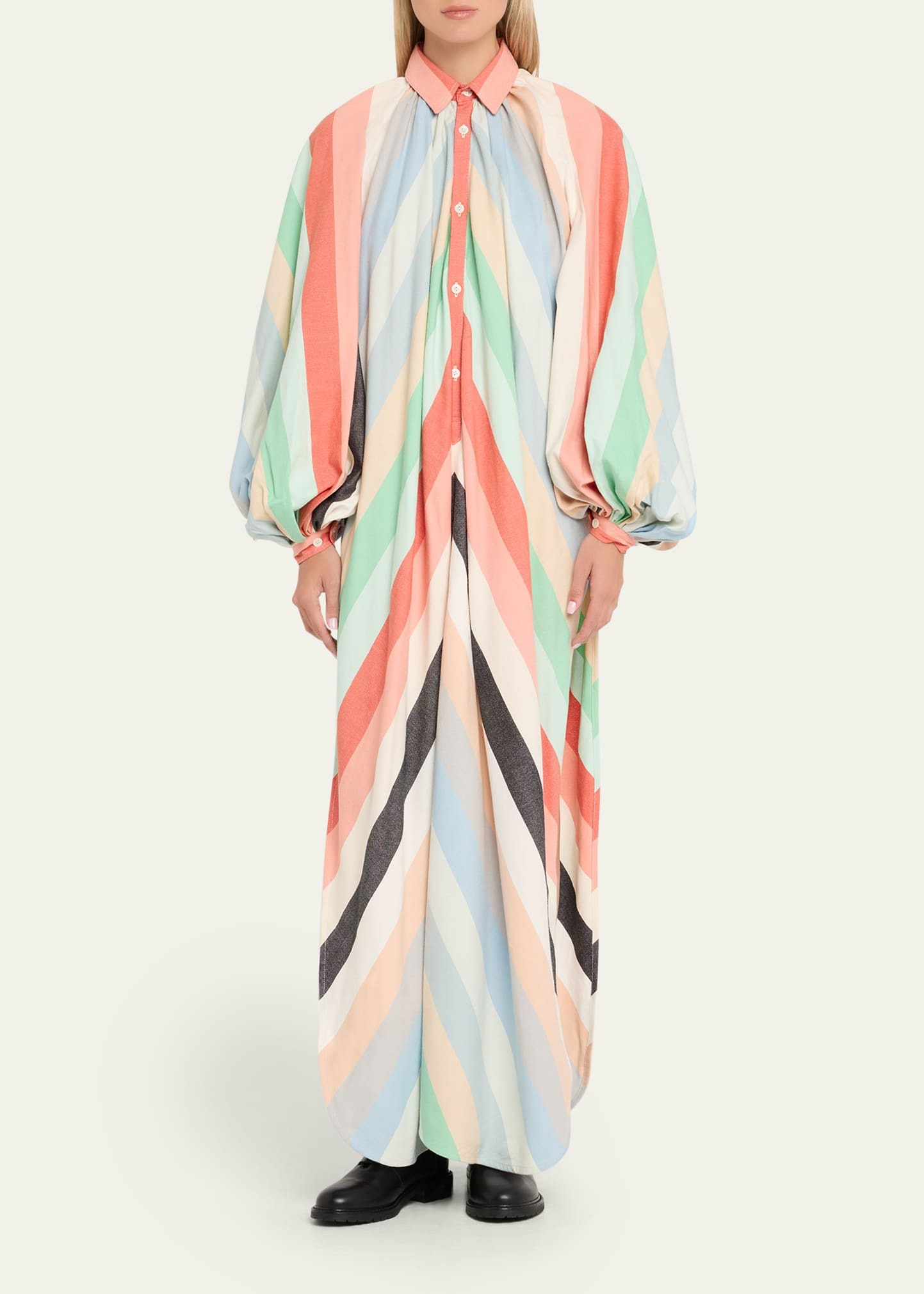 The Touareg Dress with Balloon Sleeves - 2