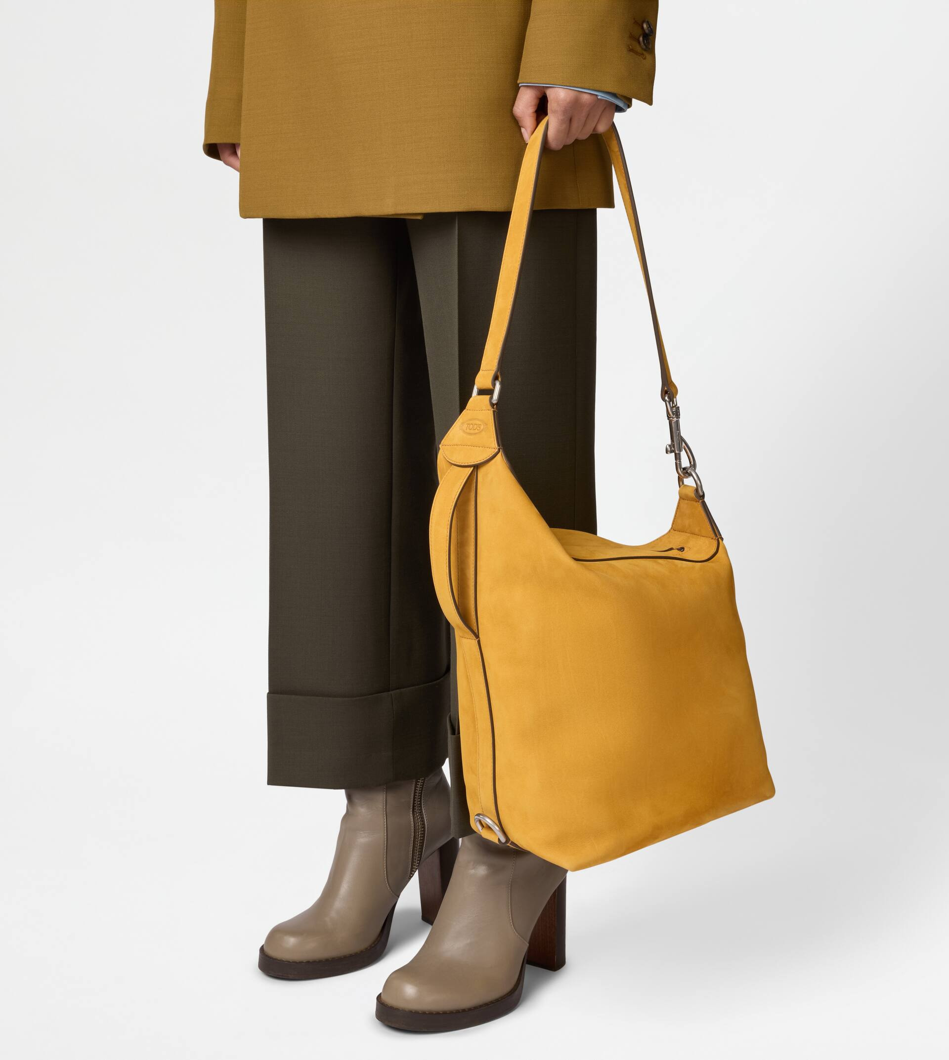 TOD’S MEDA BAG IN NUBUCK SMALL - YELLOW - 8