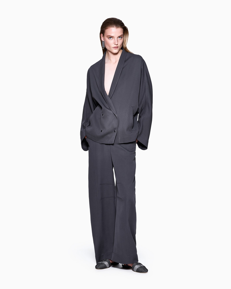 DOUBLE-BREASTED PEA COAT IN TECHNICAL CADY 2