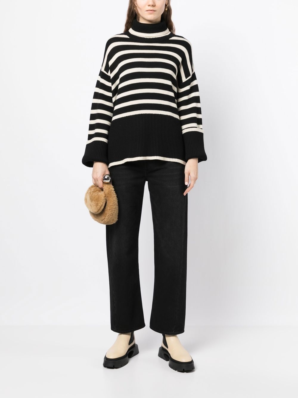 twisted seam wide-leg jeans - 2