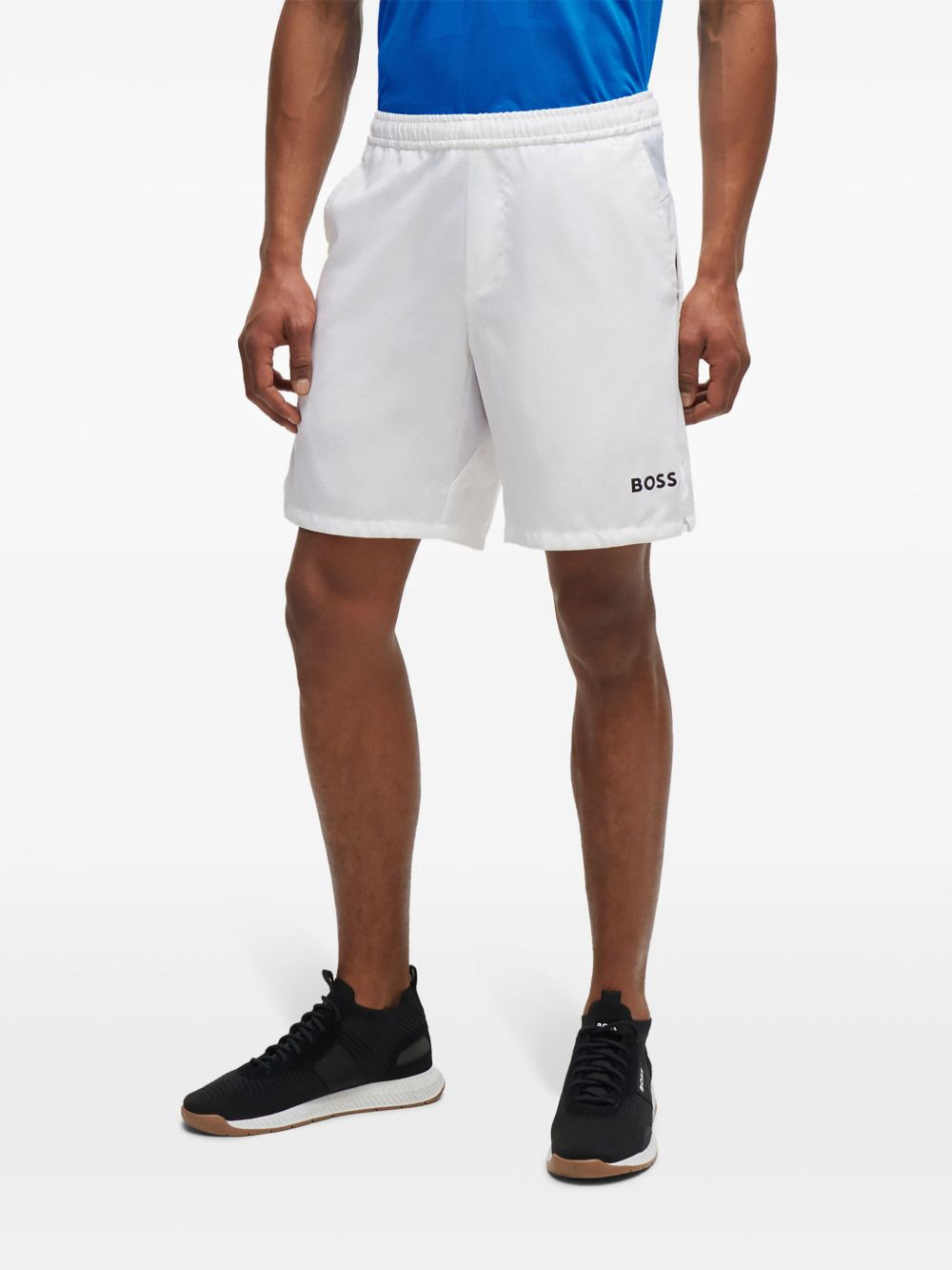 logo-print track shorts - 3