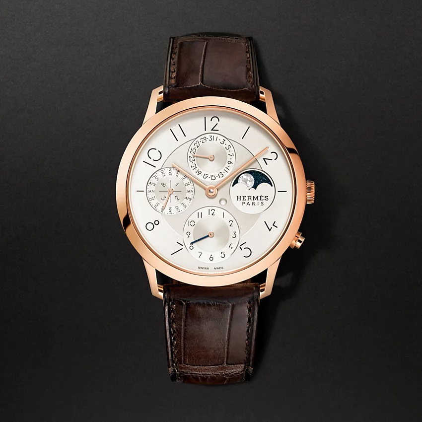 Slim d'Hermes Quantieme Perpetuel watch, 39.5 mm - 1