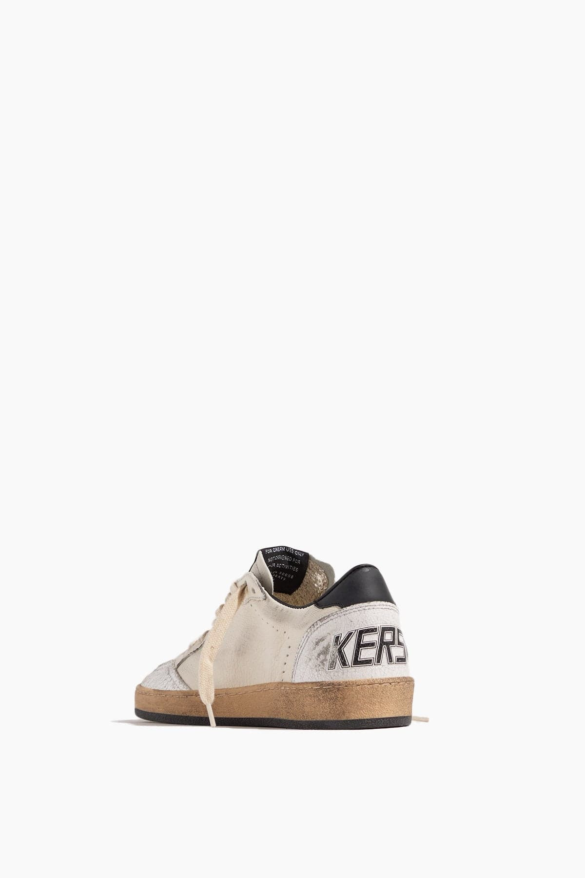 Ball Star Sneaker in White/Black - 3