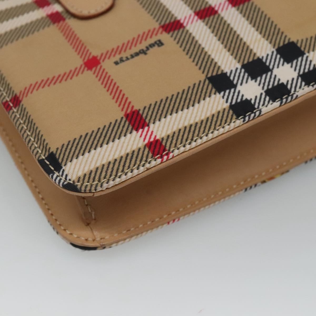 Burberry Nova Check Shoulder Bag Nylon Beige Gold - 16