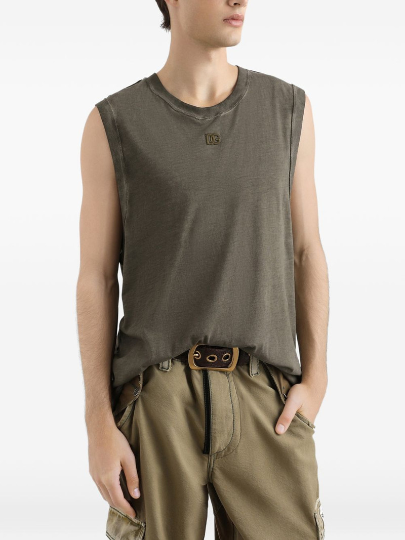 Dolce & Gabbana logo-appliqué top outlook