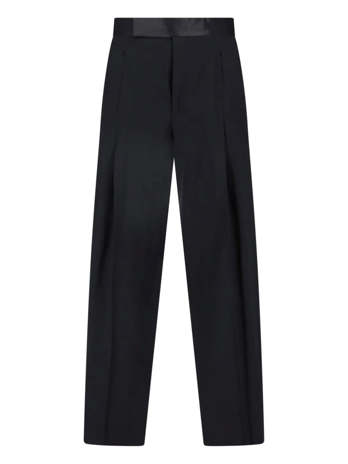 TAILORED BLACK VIRGIN WOOL TROUSERS - 1