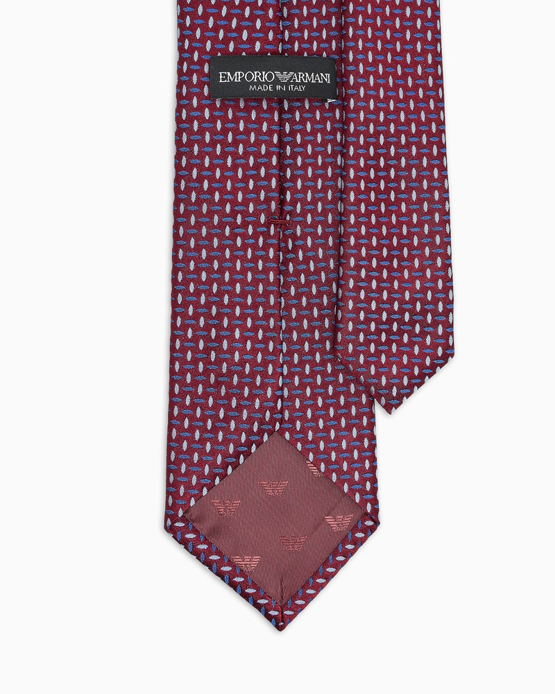 EMPORIO ARMANI PURE SILK TIE WITH JACQUARD MICRO-PATTERN outlook