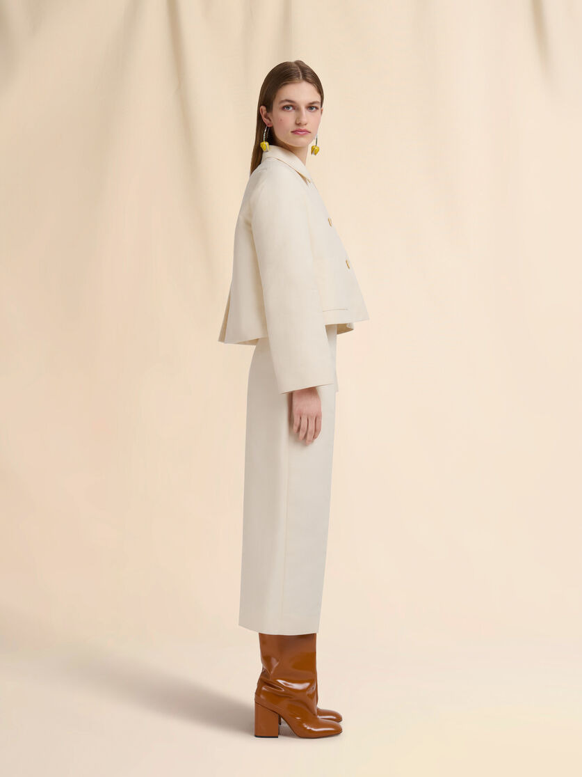 CREAM CADY JACKET WITH POCKETS - 6
