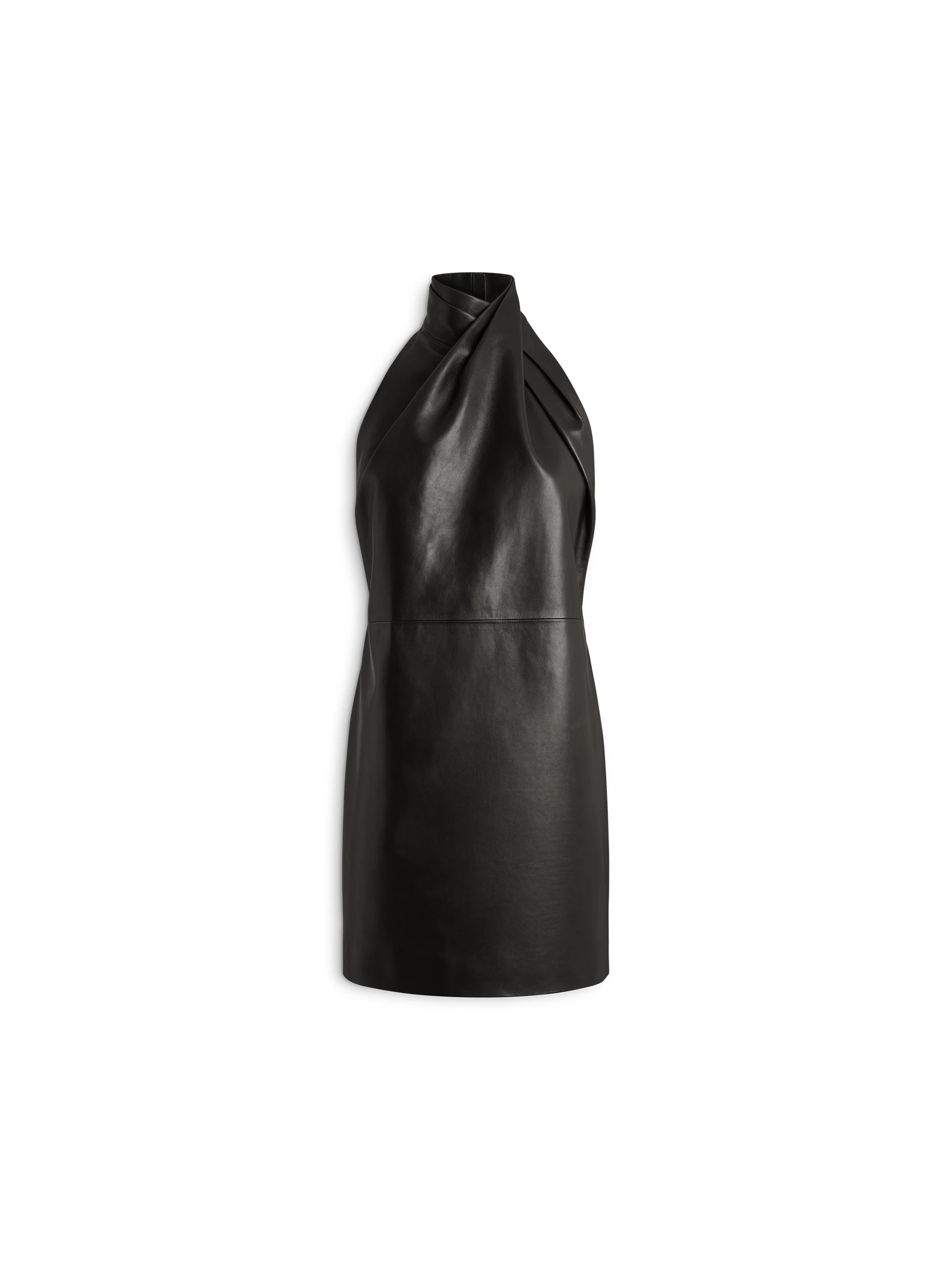 Lambskin open-back dress - 1