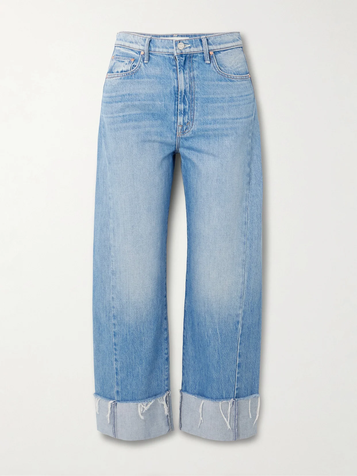 The Half Pipe Ankle Cuff Fray High-rise Wide-leg Jeans - 1