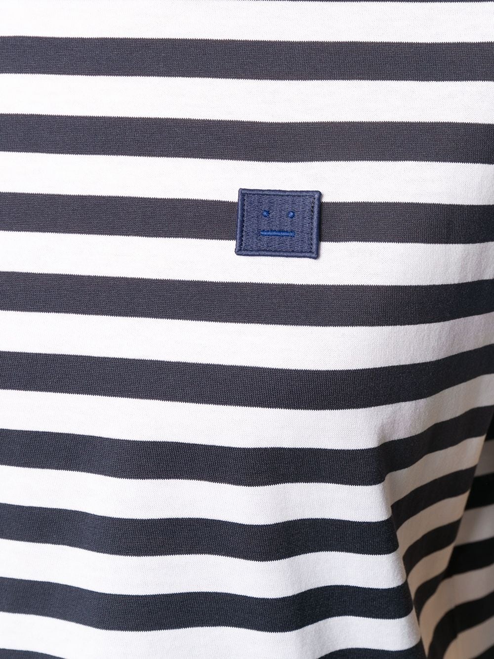 striped Face patch T-shirt - 5