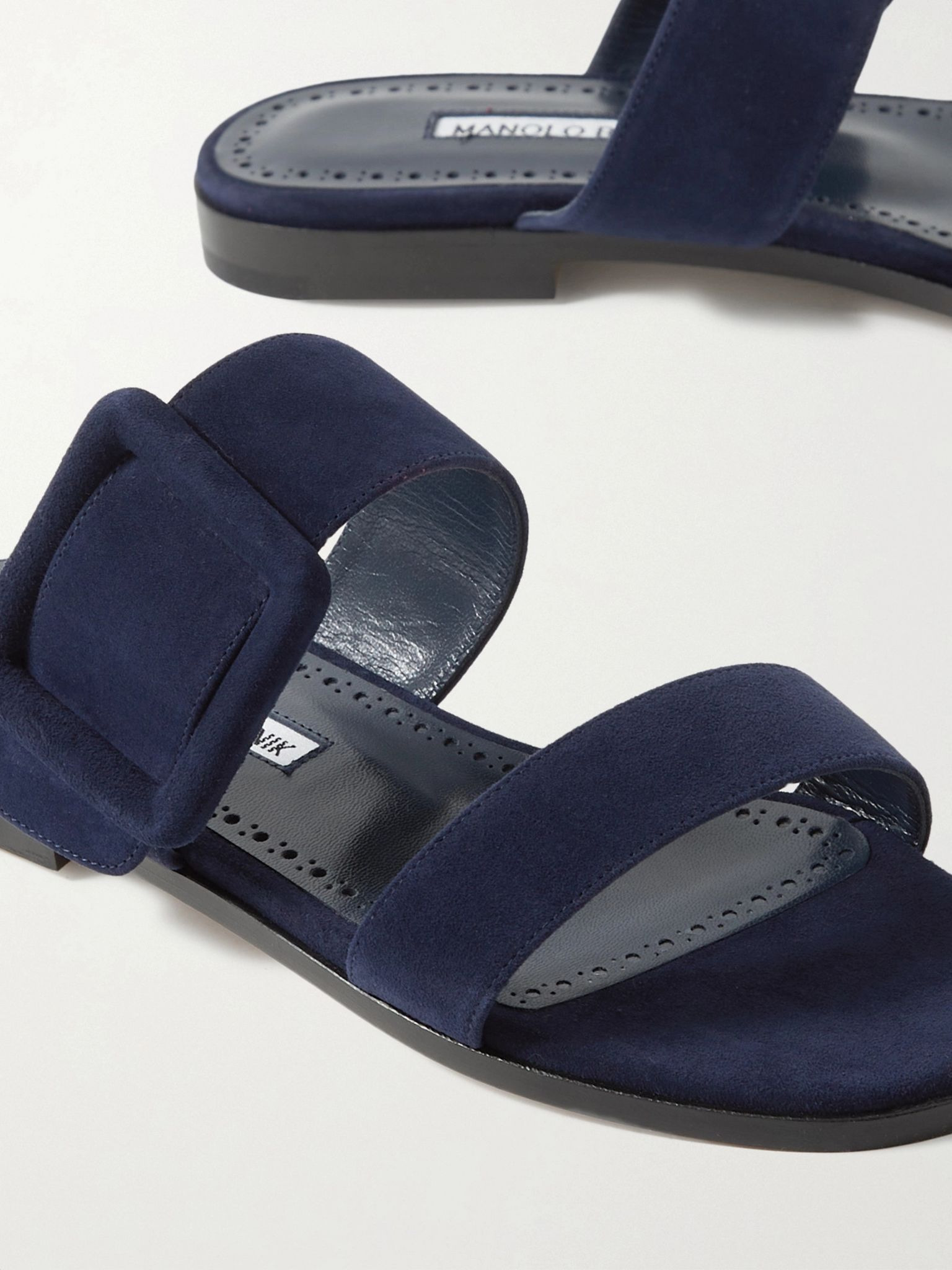 Tituba buckled suede sandals Navy - 4