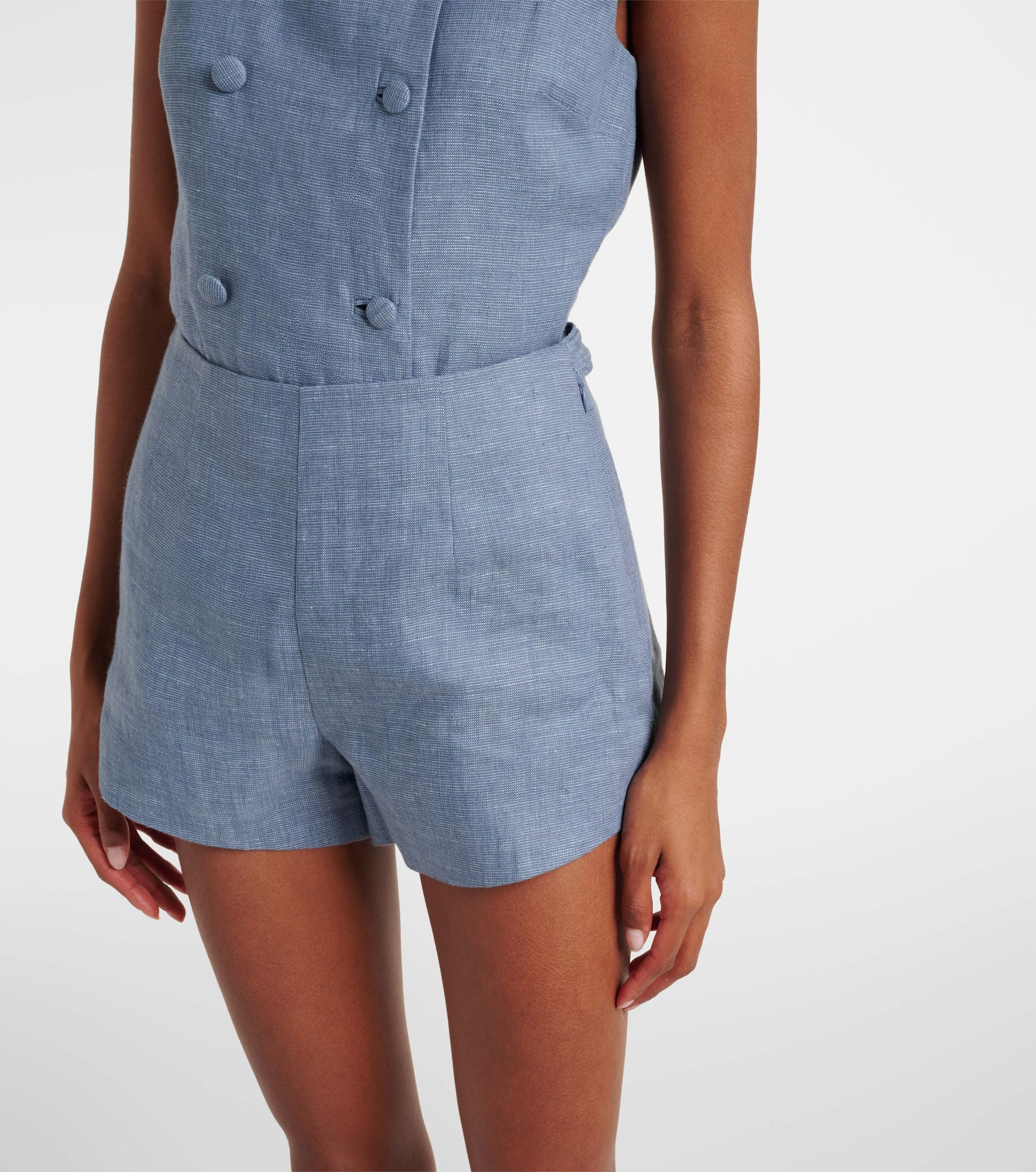 Thea high-rise linen shorts - 4