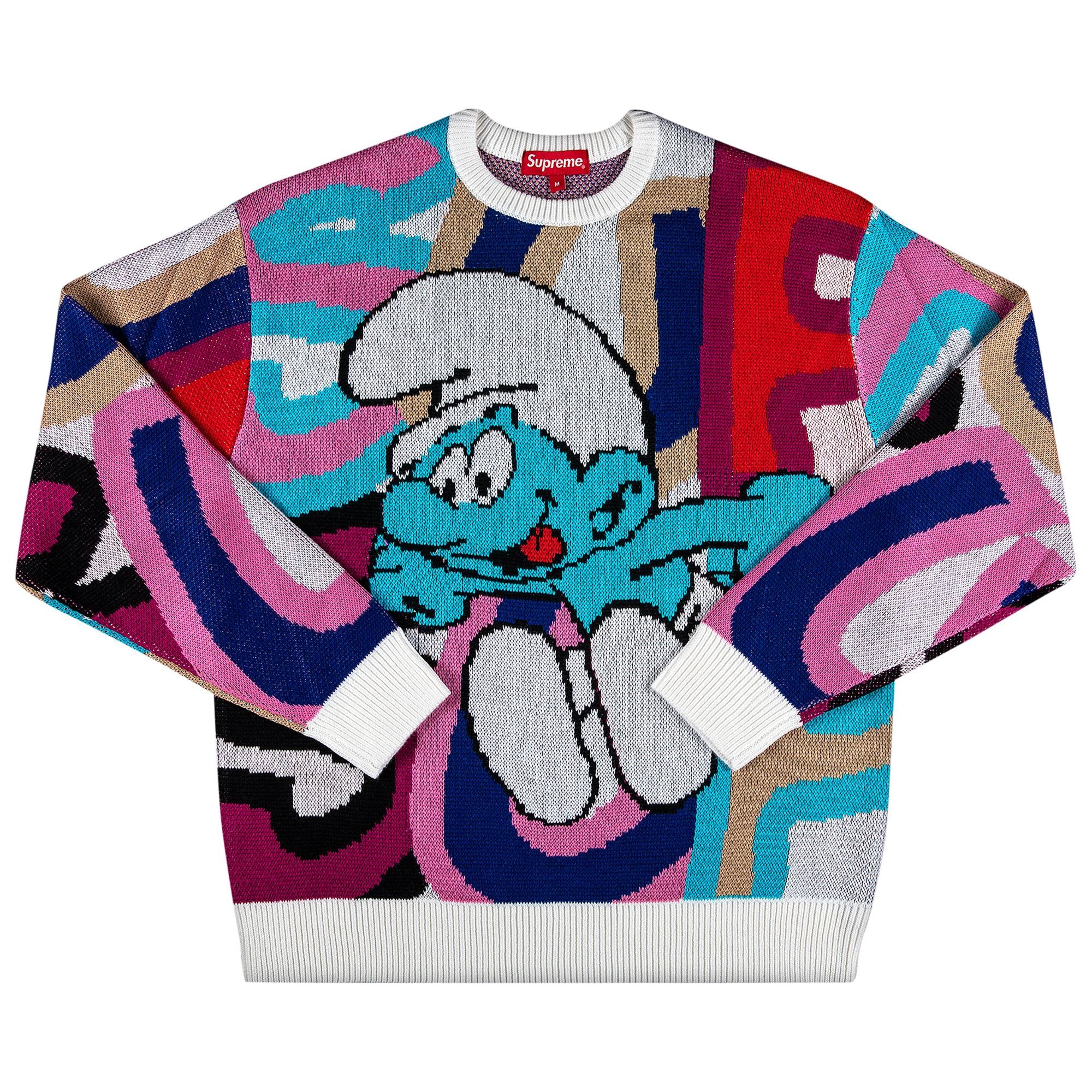 Supreme Supreme x Smurfs Sweater 'White' | goat | REVERSIBLE