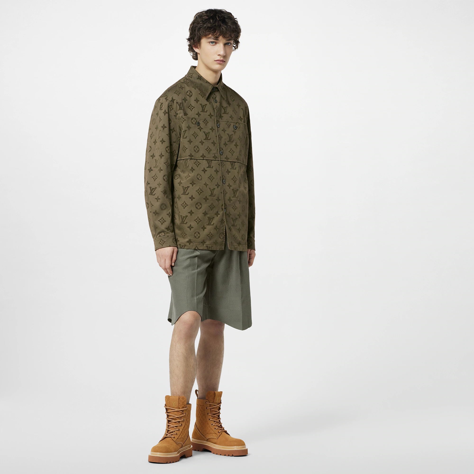 Monogram Cotton Overshirt - 4