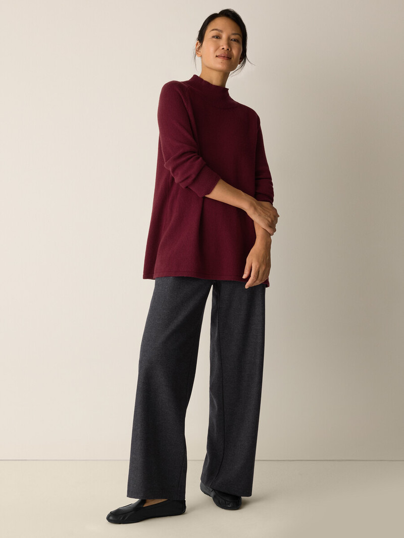 Cotton & Recycled Cashmere Turtleneck Long Top 3