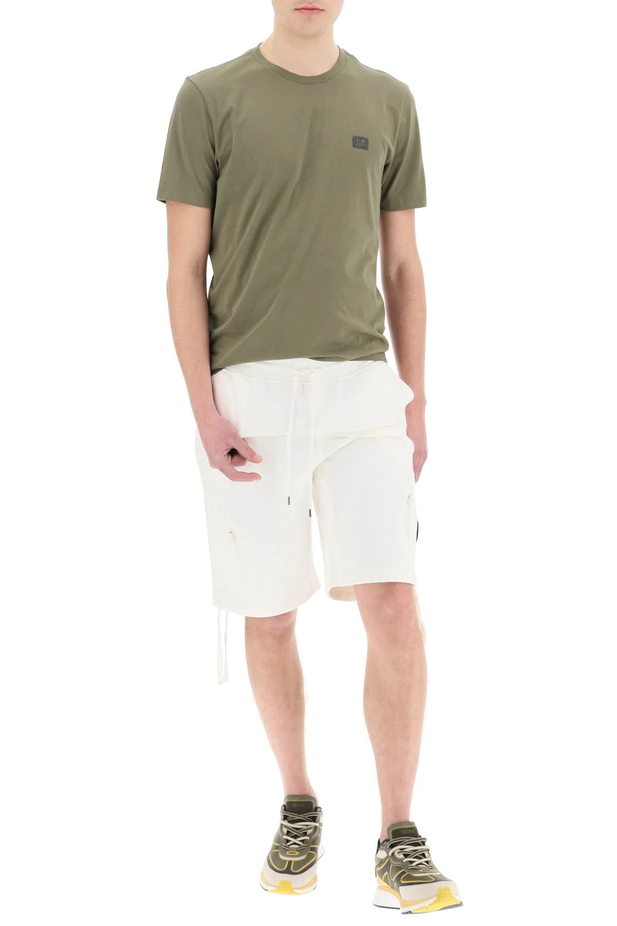 DIAGONAL RAISED FLEECE SHORTS - 2